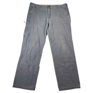 G.H. Bass & Co. Workwear Trousers Men's 40 x 32 Gray Cotton Stretch High-Rise